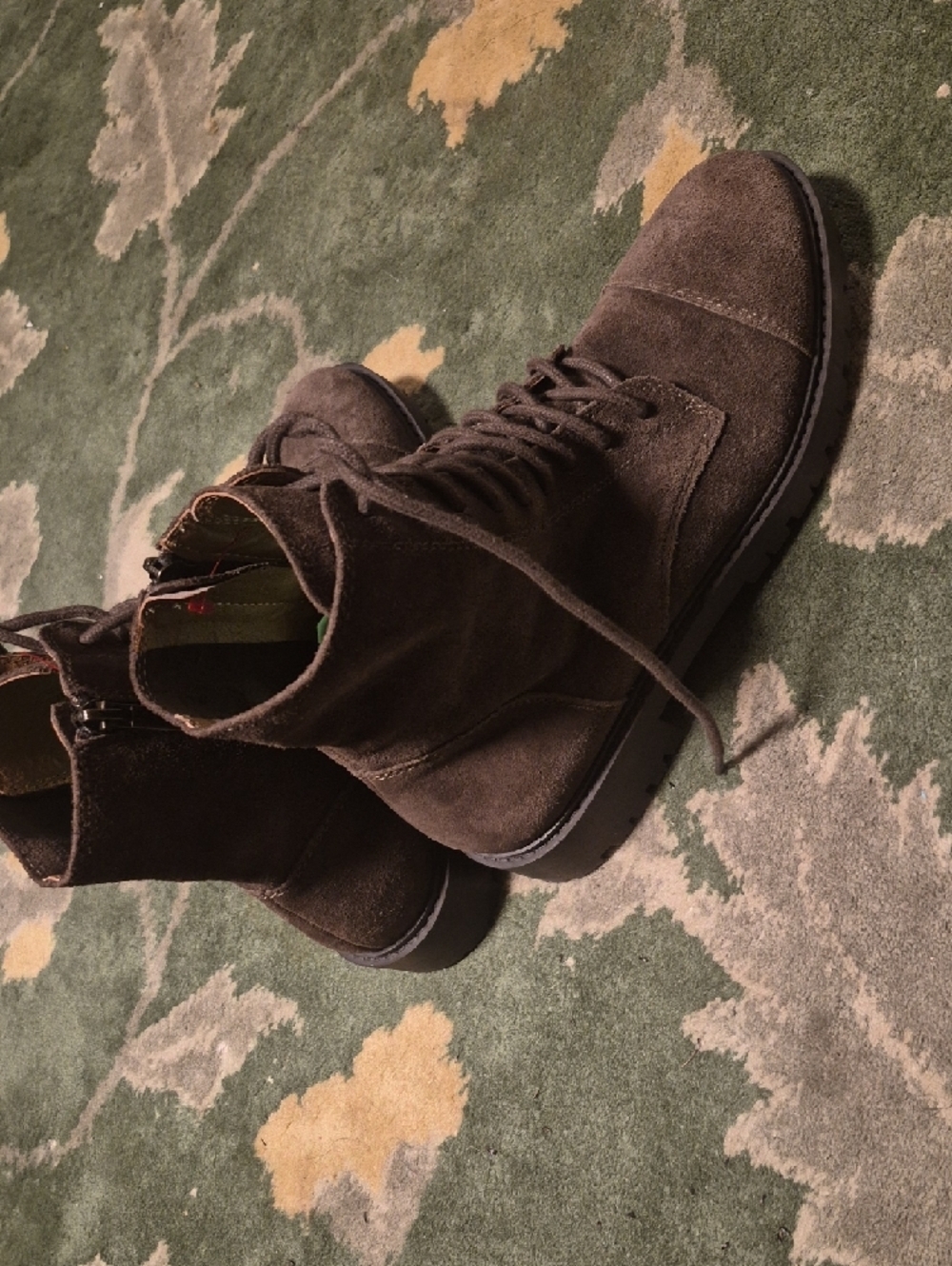 Lucky Brand Men's Dark Brown Suede Chukka Lace-Up Boots - Picture 2 of 10